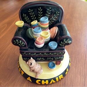 Vintage Mary Engelbreit designed chair bank “ Life is Just a Chair of Bowlies”